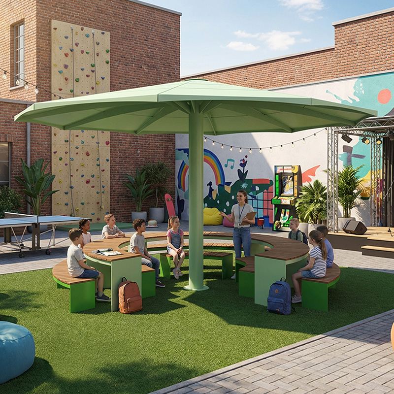 Picnic table, Public table, Public bench, Modular picnic table, universal access (ADA), Street furniture, urban furniture, Picnic table shelter, Mobilier de parc,outdoor furniture, school outdoor furniture, touristic station outdoor furniture, commercial outdoor furniture, Park outdoor furniture, Rooftop terrace furniture, Commercial terrace furniture, Public square outdoor furniture, Touristic site outdoor furniture, Urban modular furniture, Public space furniture.